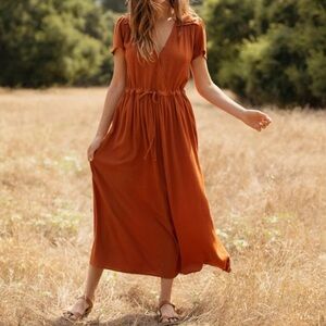 Christy Dawn “Dawn dress” in rust color which/ brown